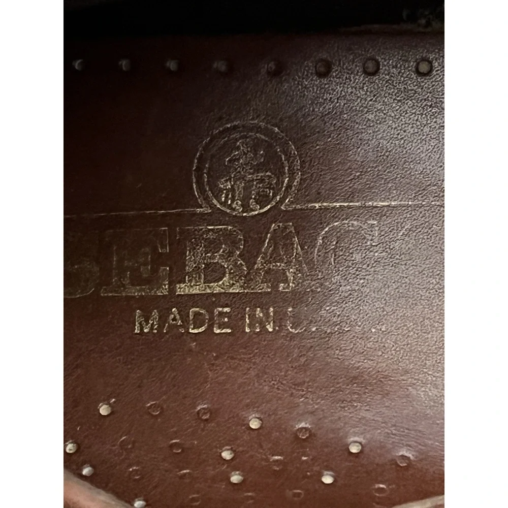 Sebago Handcrafted Oxford Dress Shoes Brown Leather Men's 10D Boat Waterproof